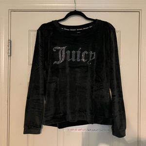 Velour black Juicy Couture top